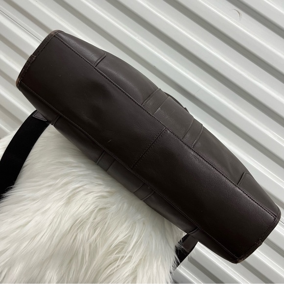 COACH Brown Leather Metro Metropolitan Messenger Laptop Work Satchel - Picture 9 of 11